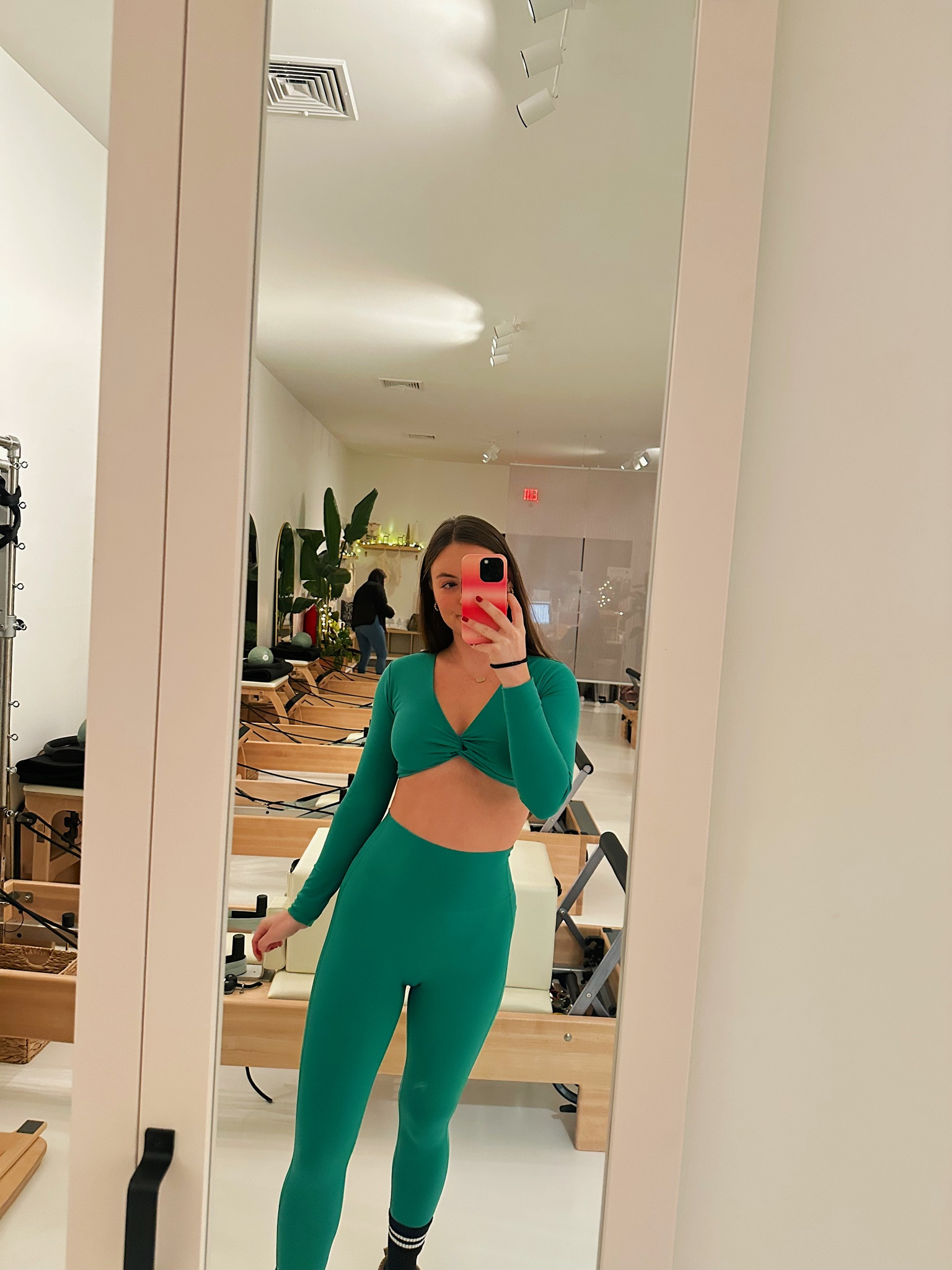 Pilates outfit 💚 
I am wearing a size Small!

#LTKActive #LTKFindsUnder50 #LTKSaleAlert