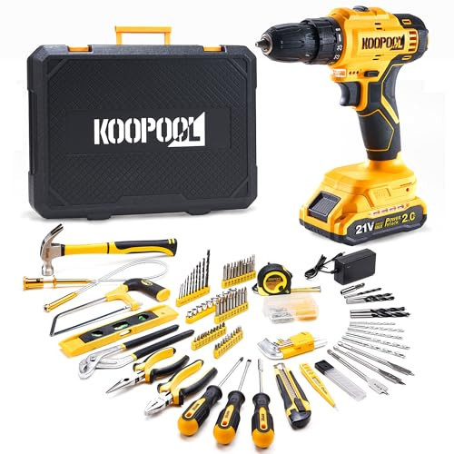 21V tool kits for men Cordless Power Drill Tool Box with Battery Electric Drill Driver, Home Improvement Power Tool, for Men Home Hand Repair Basic Toolbox | Amazon (US)
