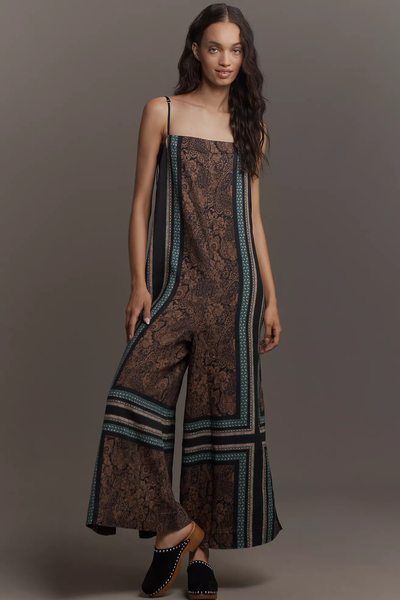 By Anthropologie Printed Wide-Leg Jumpsuit | Anthropologie (US)