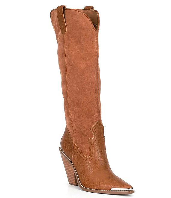 Lomax Suede & Leather Tall Western Boots | Dillard's