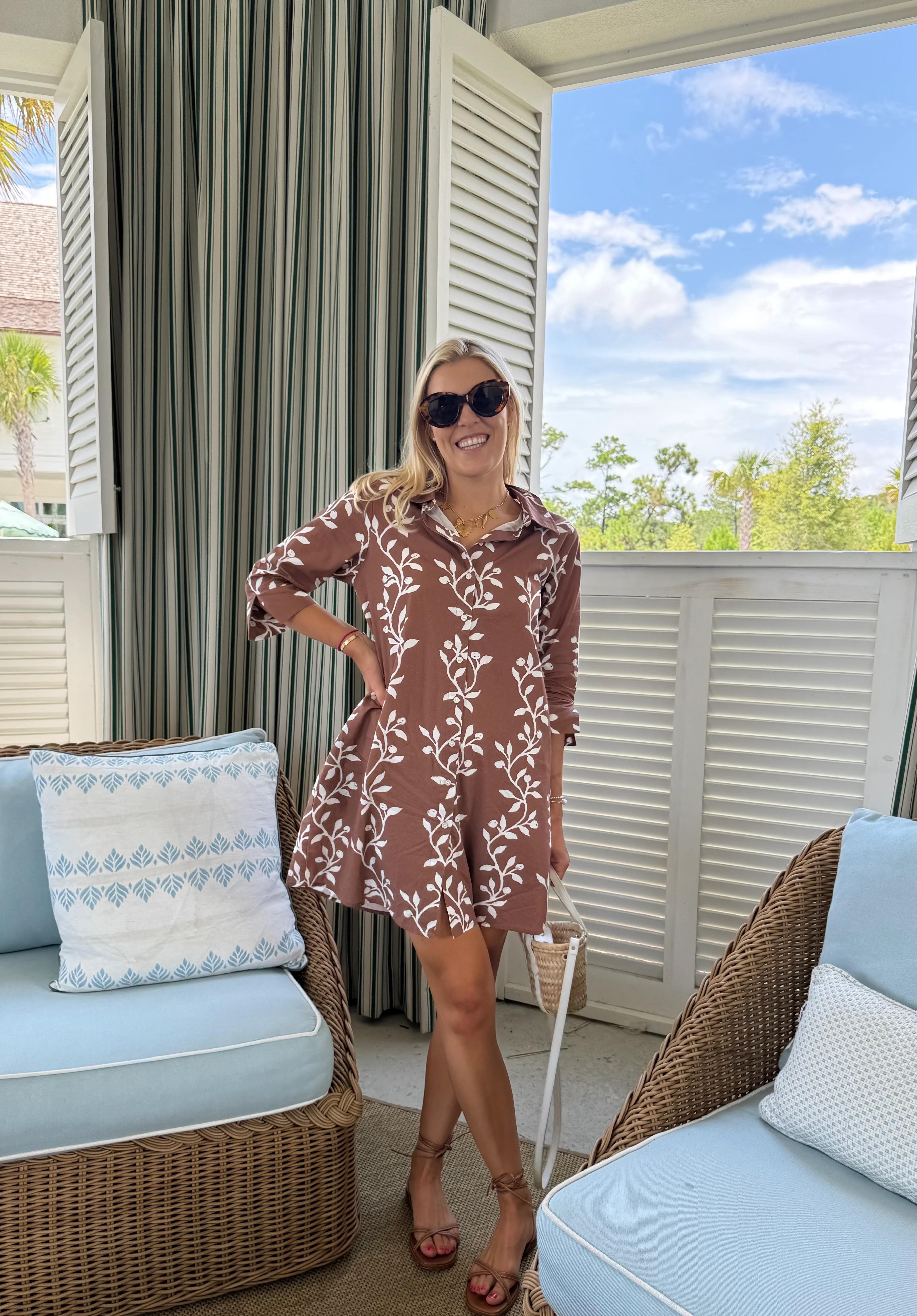 Holland Dress in Inkberry Brown | Maggie Collection | navyBLEU LLC