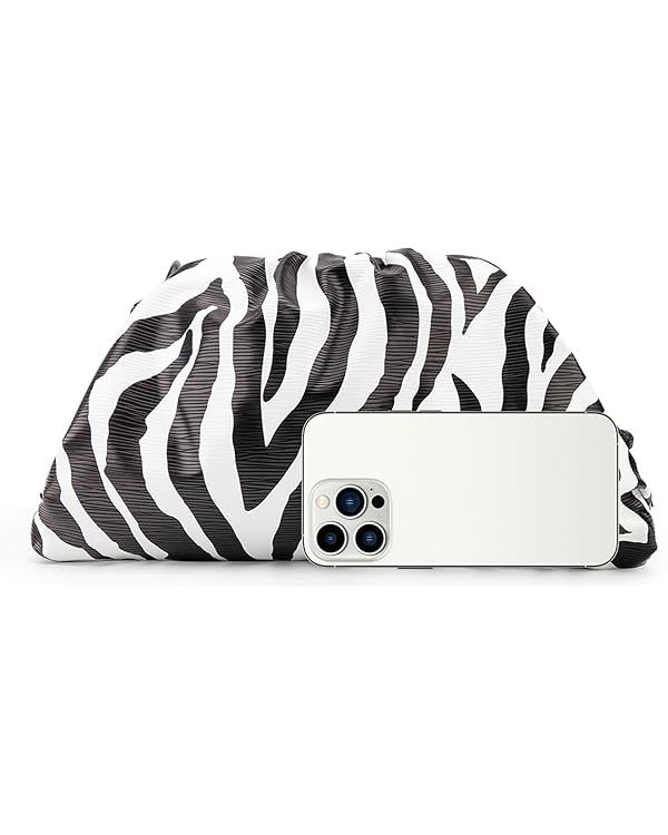 JBB Women's Cloud Pouch Bag Dumpling Clutch Purse Zebra Shoulder Bags Evening Crossbody Handbags | Amazon (US)