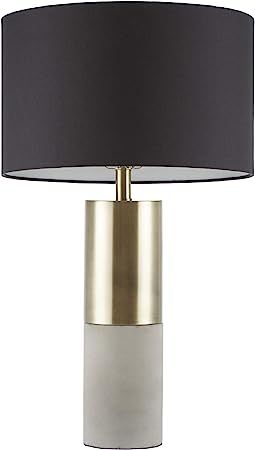 Hampton Hill Fulton Concrete Table Lamp, Bedside Nightstand Bedroom Light, Modern Luxe Metal, Con... | Amazon (US)