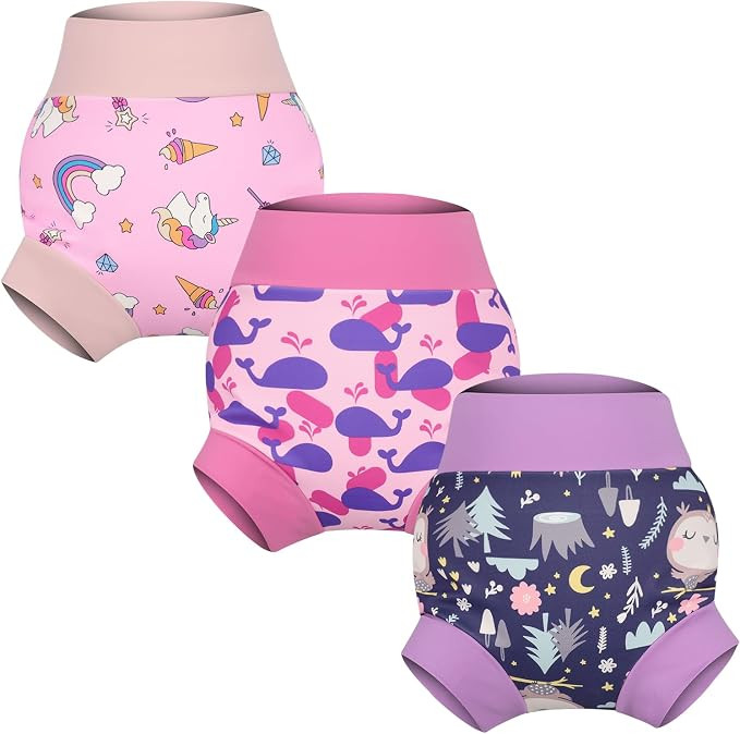 MooMoo Baby Swim Diapers Reusable Baby Waterproof Swimming Diapers 2T-5T | Soft & Breathable Swim... | Amazon (US)