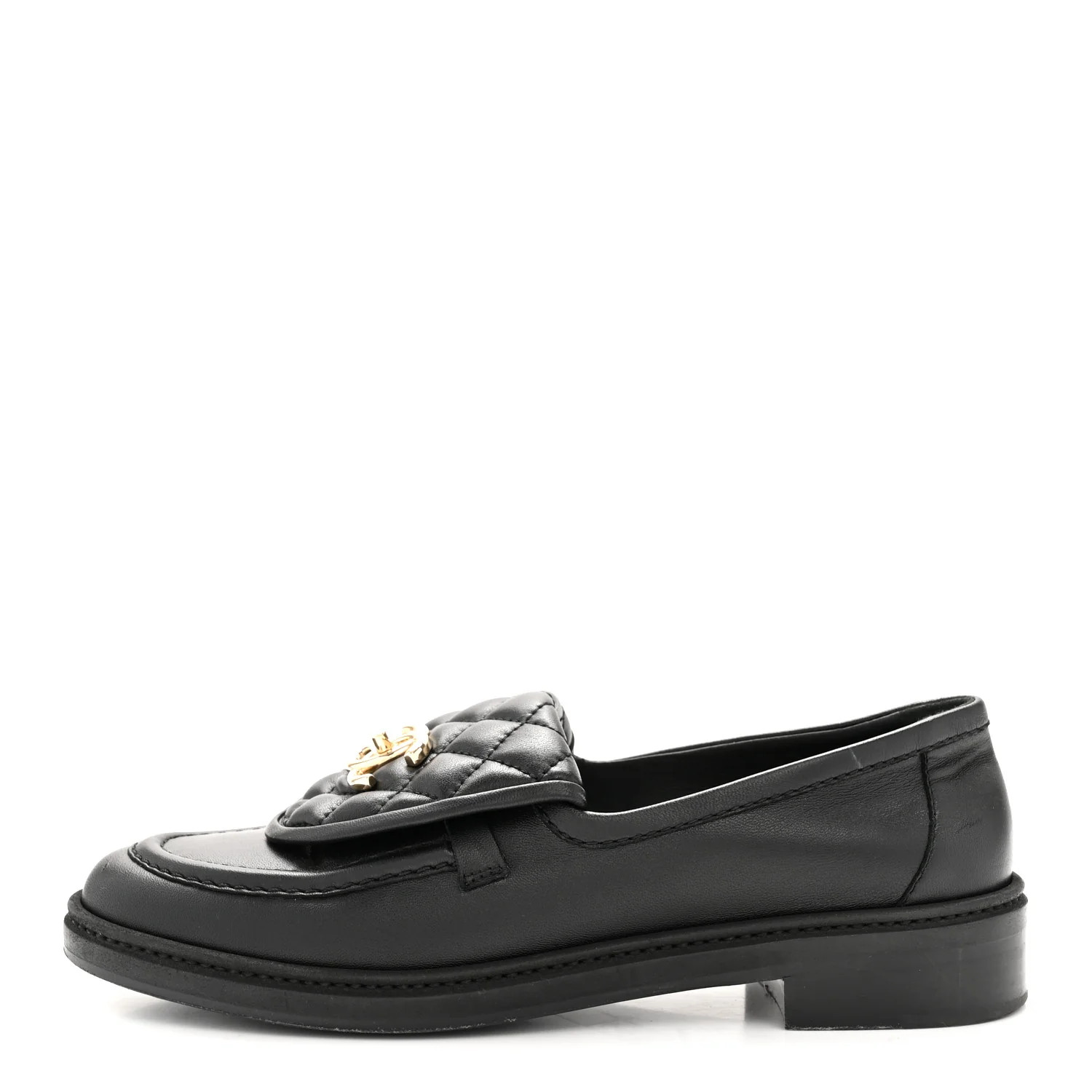 Lambskin Quilted CC Turnlock Loafers 38 Black | FASHIONPHILE (US)