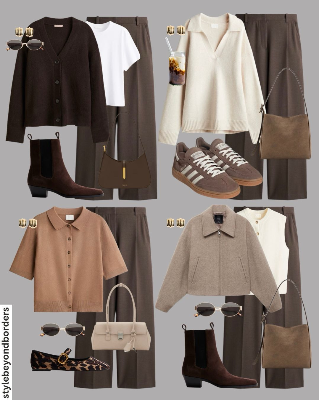 Tailored trousers for fall 🤎🍂✨



Tags: brown v-neck cardigan, white t-shirt short sleeve, chelsea boots, brown tailored wide leg trousers, white v-neck jumper, adidas spezials brown, polo beige cardigan button down, leopard ballet flats, wool jacket, white knitted vest, H&M, Mango, Zara, Adidass

#LTKshoes #LTKautumn #LTKstyletip