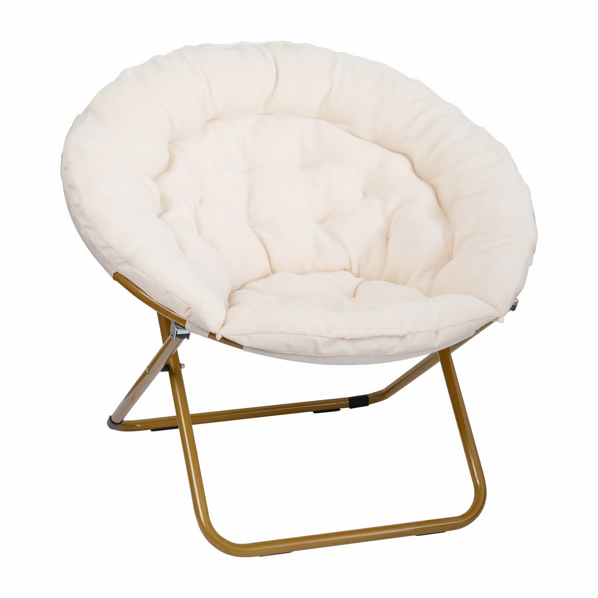 Flash Furniture Gwen 38" Oversize Portable Faux Fur Folding Saucer Moon Chair for Dorm and Bedroo... | Target