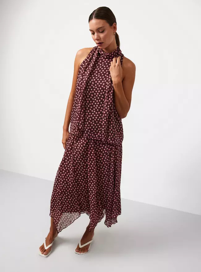 Buy Pink Polka Dot Co-ord Midaxi Skirt 24 | Skirts | Tu | Tu Clothing