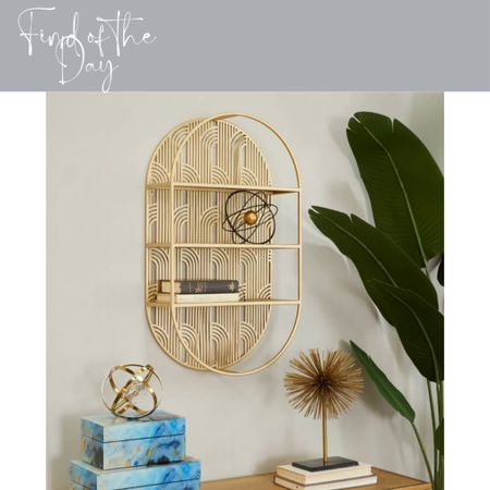 Add a touch of gold to your space with this art deco inspired shelving! Perfect for those that love Boho interiors or to add a grown up feel in a kids room.

#LTKhome #LTKkids #LTKfamily