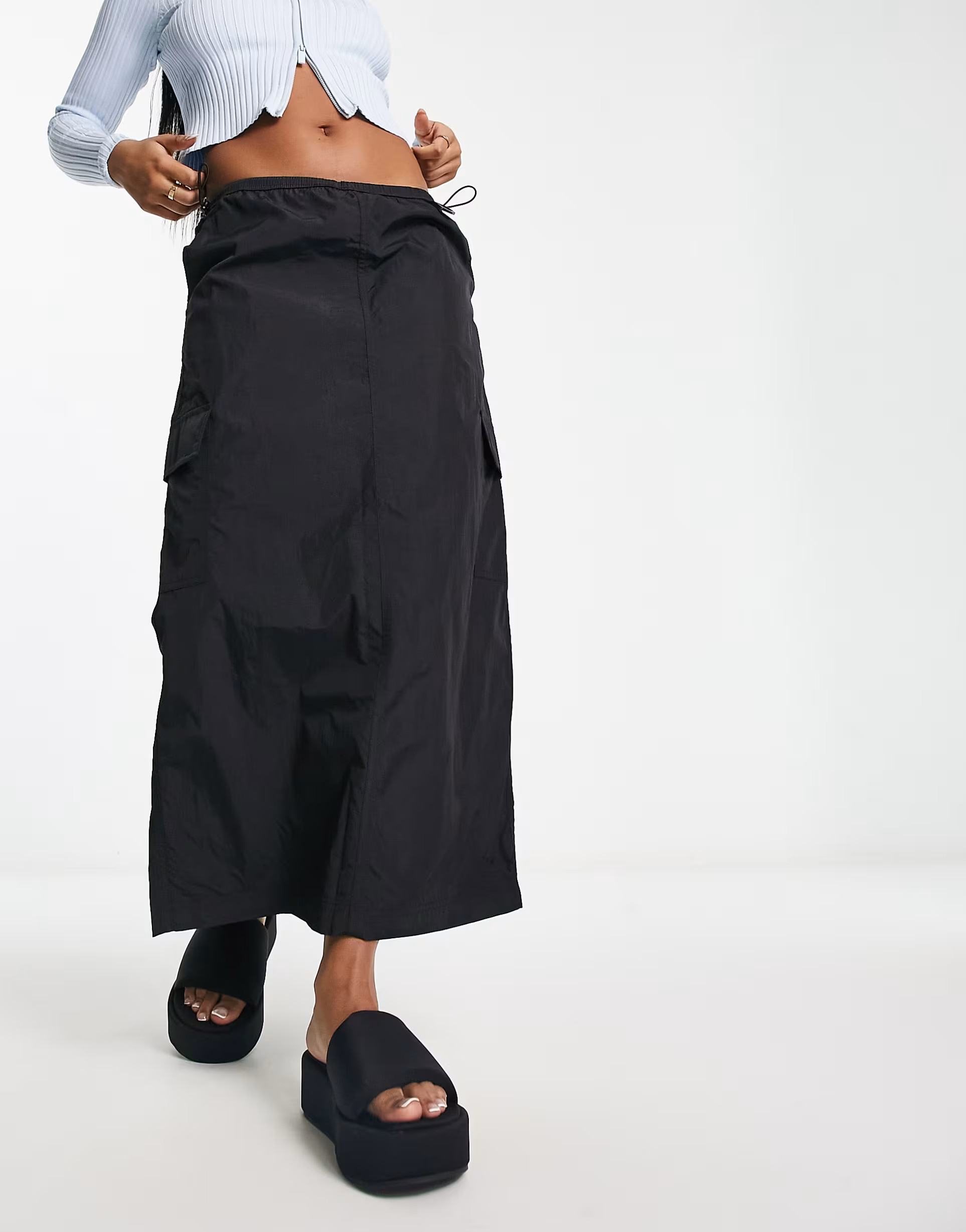 Stradivarius nylon parachute cargo skirt | ASOS (Global)