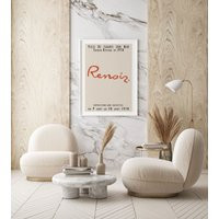 Pierre Renoir Exhibition High Quality Print | Vintage Poster Light Colors Wall Decor Bedroom Art | Etsy (US)