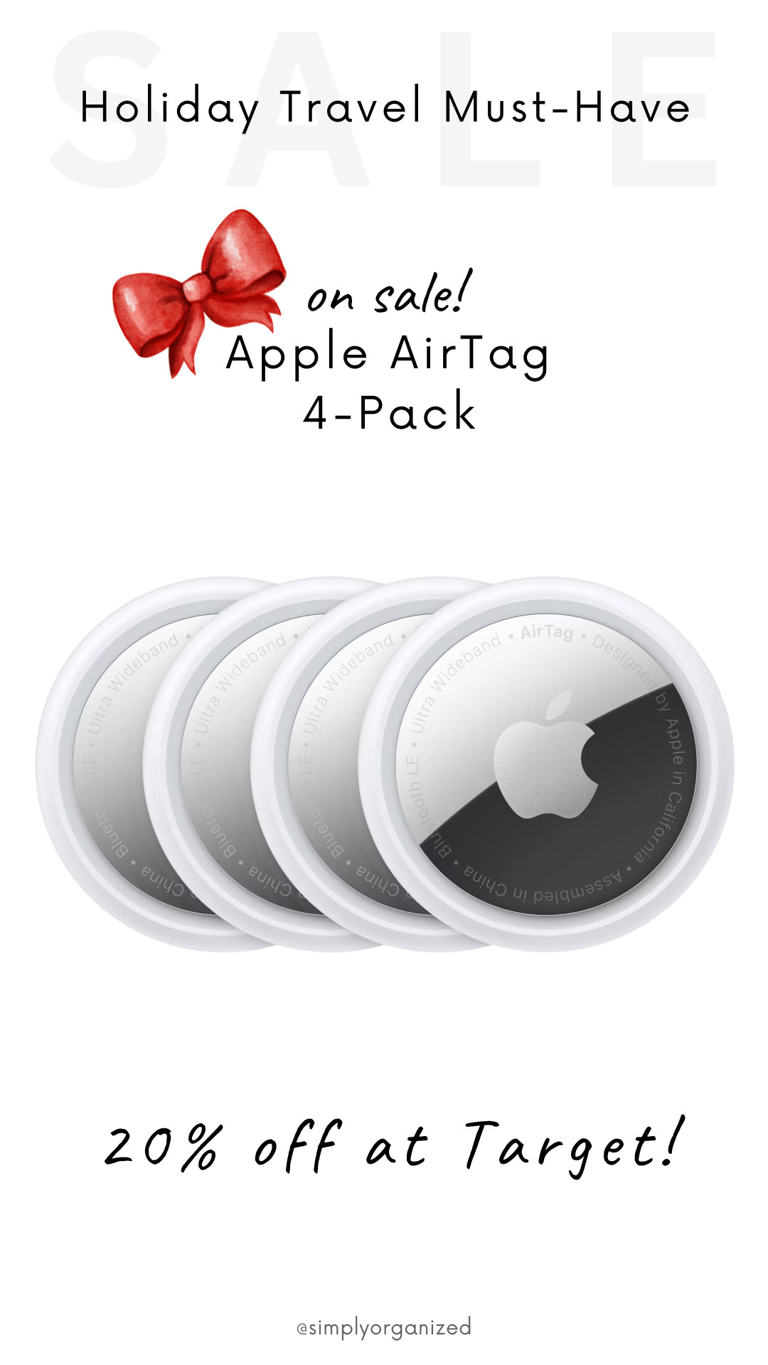 Just in time for travel, grab this set of 4 AirTags at 20% off...and keep tabs on your bags!  

 #LTKHoliday #LTKSaleAlert #LTKTravel
