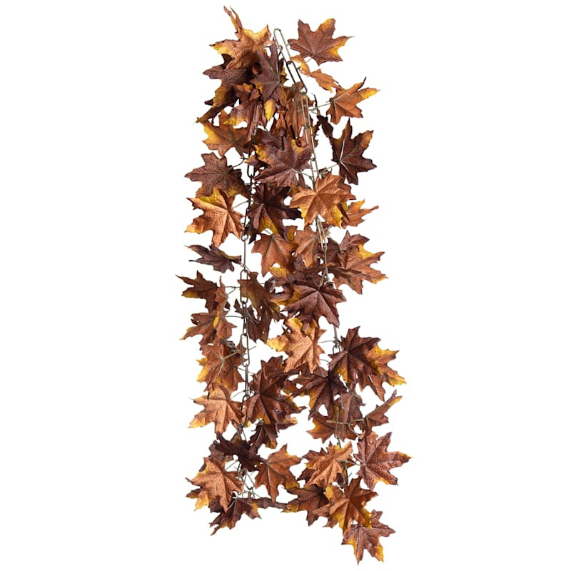 Brown Maple Ivy Chain Garland, 72" | At Home