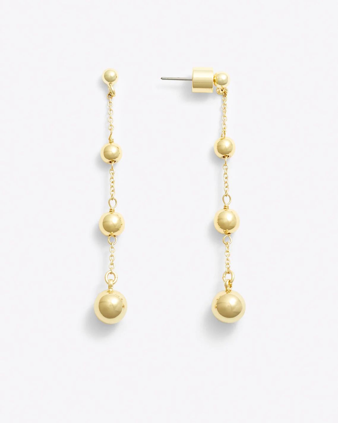 Linear Gold Bead Earrings | Draper James (US)
