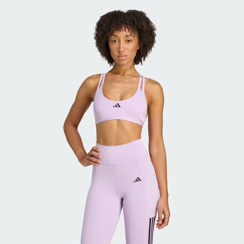 adidas Aeroimpact Luxe Training Light-Support Bra - Purple | Free Shipping with adiClub | adidas ... | adidas (US)