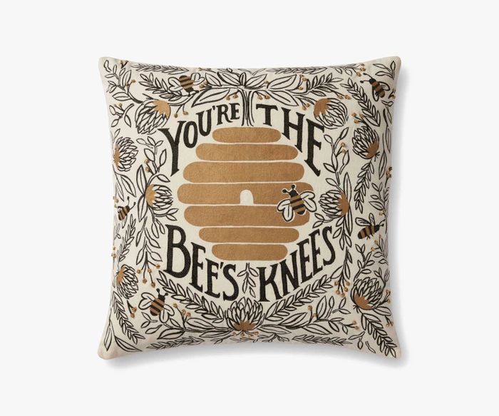 Bee’s Knees Embroidered Pillow | Rifle Paper Co.