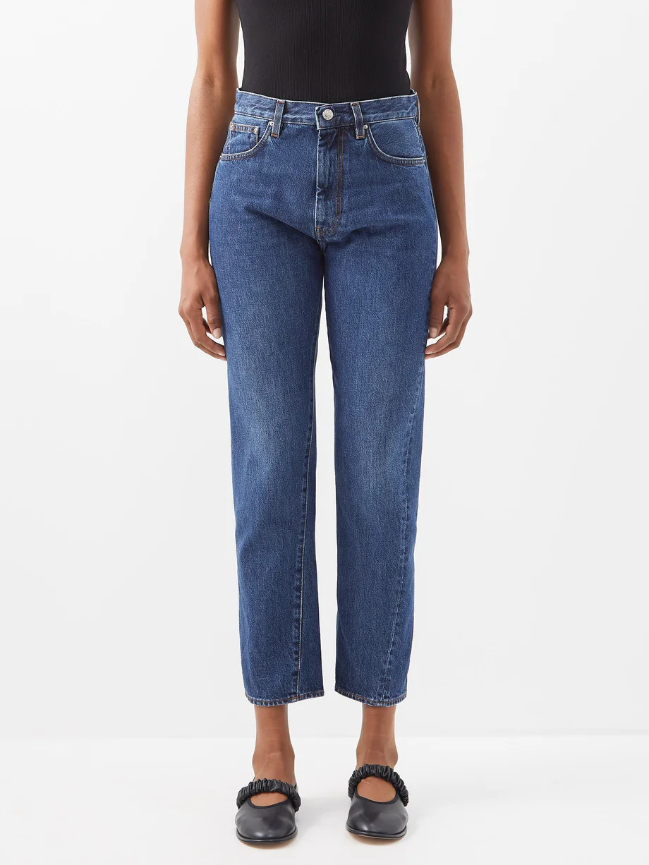 Twisted-seam cropped slim-leg jeans | Matches (US)