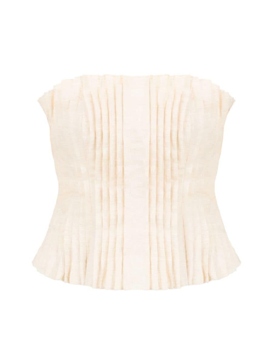 Parma Linen Pleated Tube Top | Saks Fifth Avenue