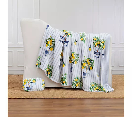 Draper James Reversible 60x70 Velvetsoft Throw - QVC.com | QVC