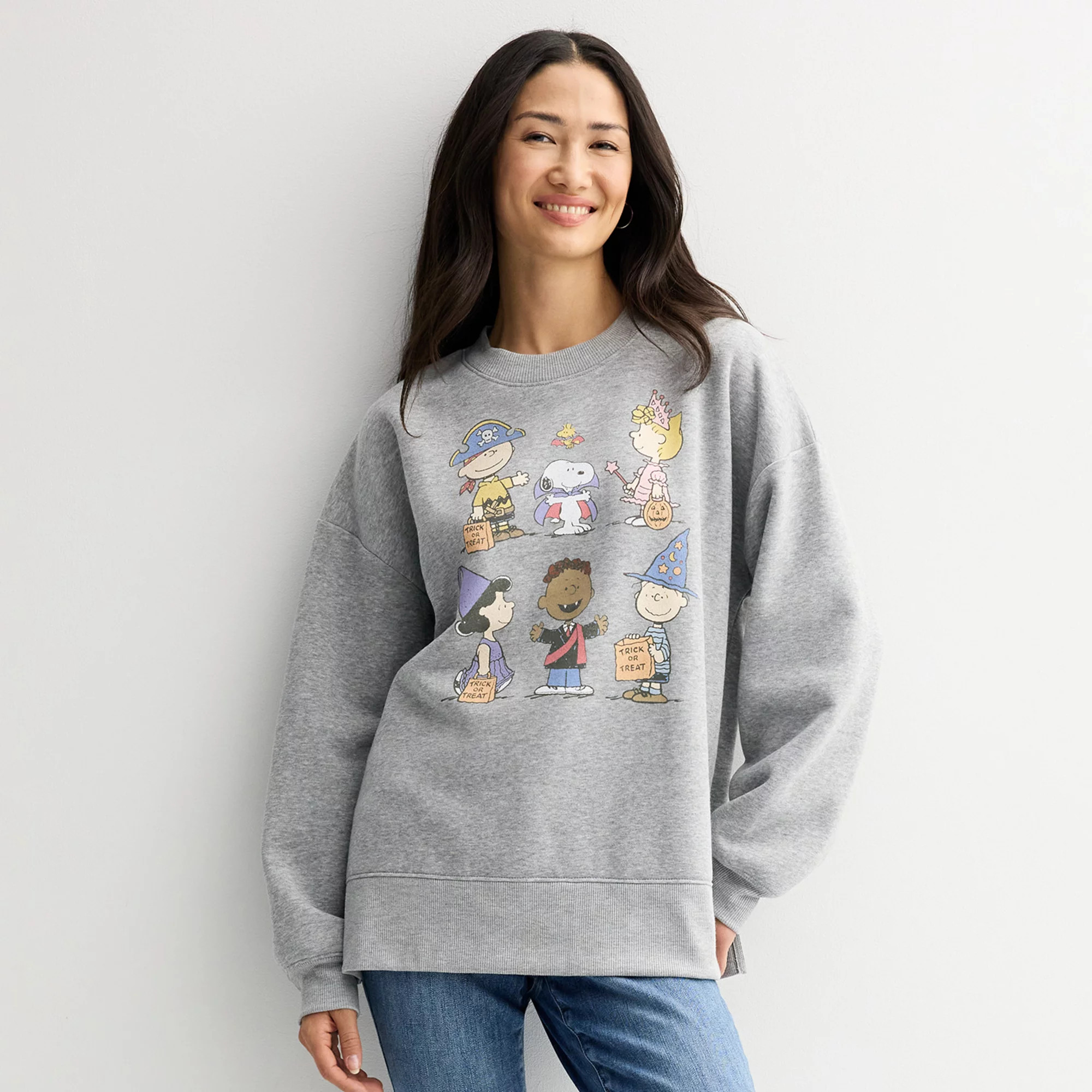 Juniors' Peanuts Characters Halloween Costumes Graphic Pullover | Kohl's