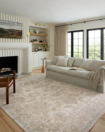 Loloi Odette Ivory/Beige 7'-10" x 10' Area Rug | ODT-03 Approx. 8x10 Ivory / White Living room Di... | Amazon (US)