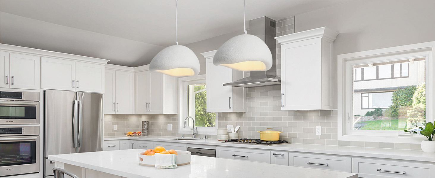 Pendant Light Fixtures 15.7'' Kitchen Pendant Lighting over Island Dining Room Light Fixture Wabi... | Amazon (US)