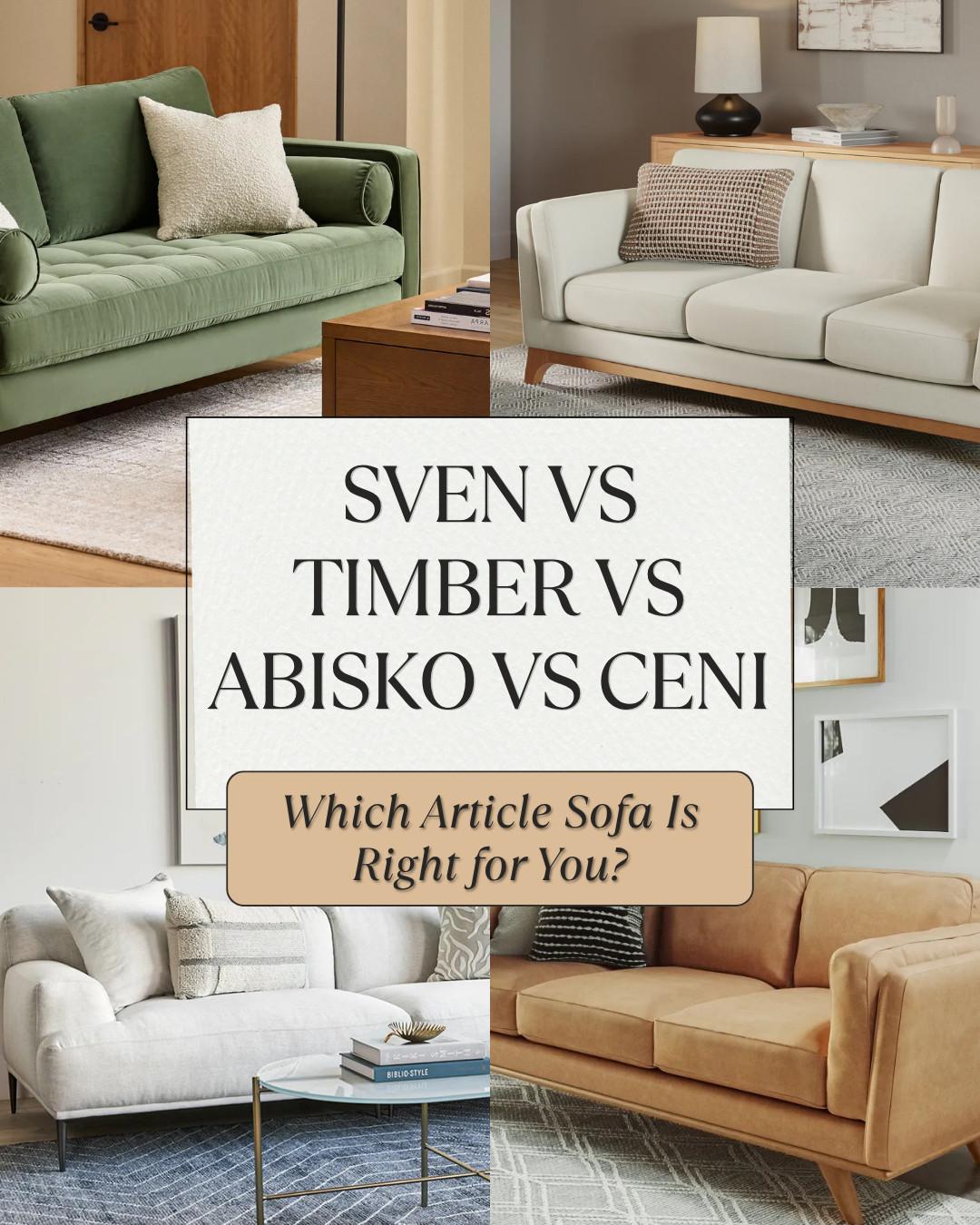 Trying to choose the right Article sofa?

I compared Sven, Timber, Abisko, and Ceni by style, comfort, and room fit. Sven feels tailored, Timber more relaxed, Abisko clean and space-conscious, and Ceni simple and supportive.

Compare the options and shop your favorite below.


#ArticleSofa #SofaShopping #FurnitureReview #LivingRoomFurniture #SofaComparison 

 #LTKOver40 #LTKHome #LTKSaleAlert