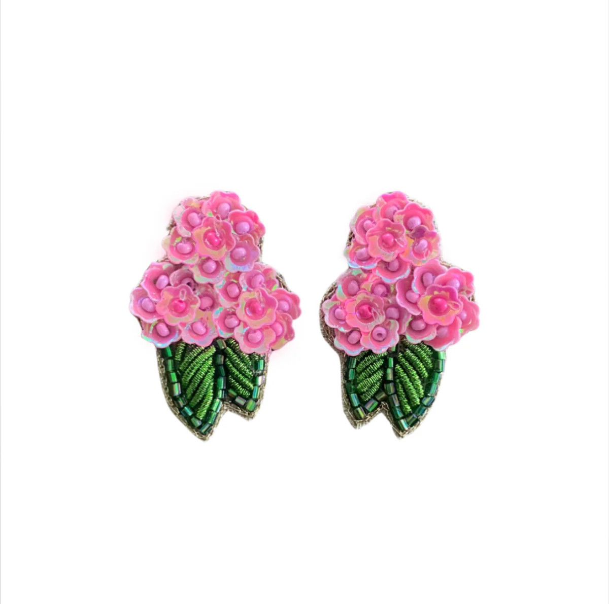 Pink Hydrangea Earrings | Beth Ladd Collections