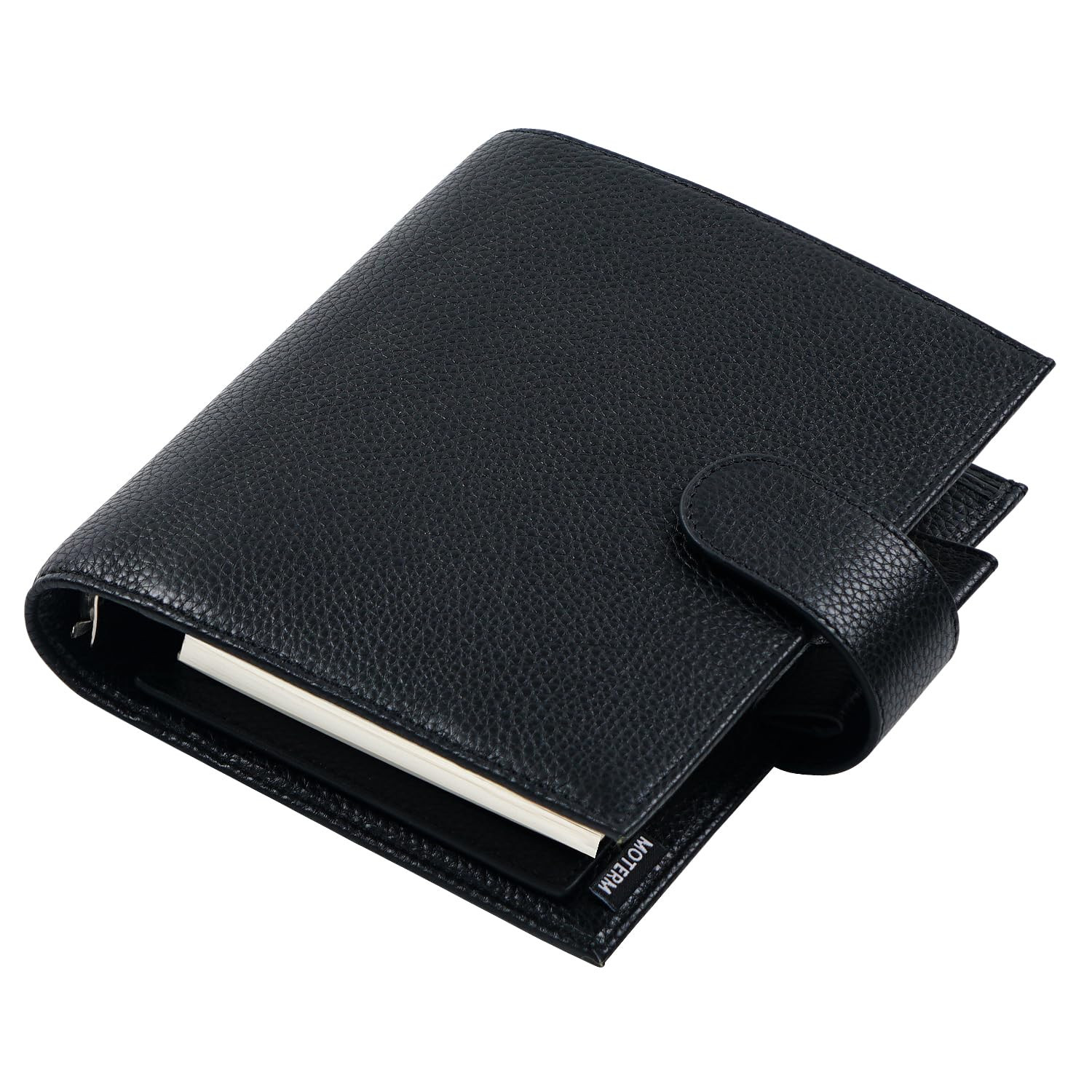 Moterm A6 Luxe Rings Planner - Genuine Leather Binder Organizer (30mm Ring, Pebbled-Black) - NOT ... | Amazon (US)