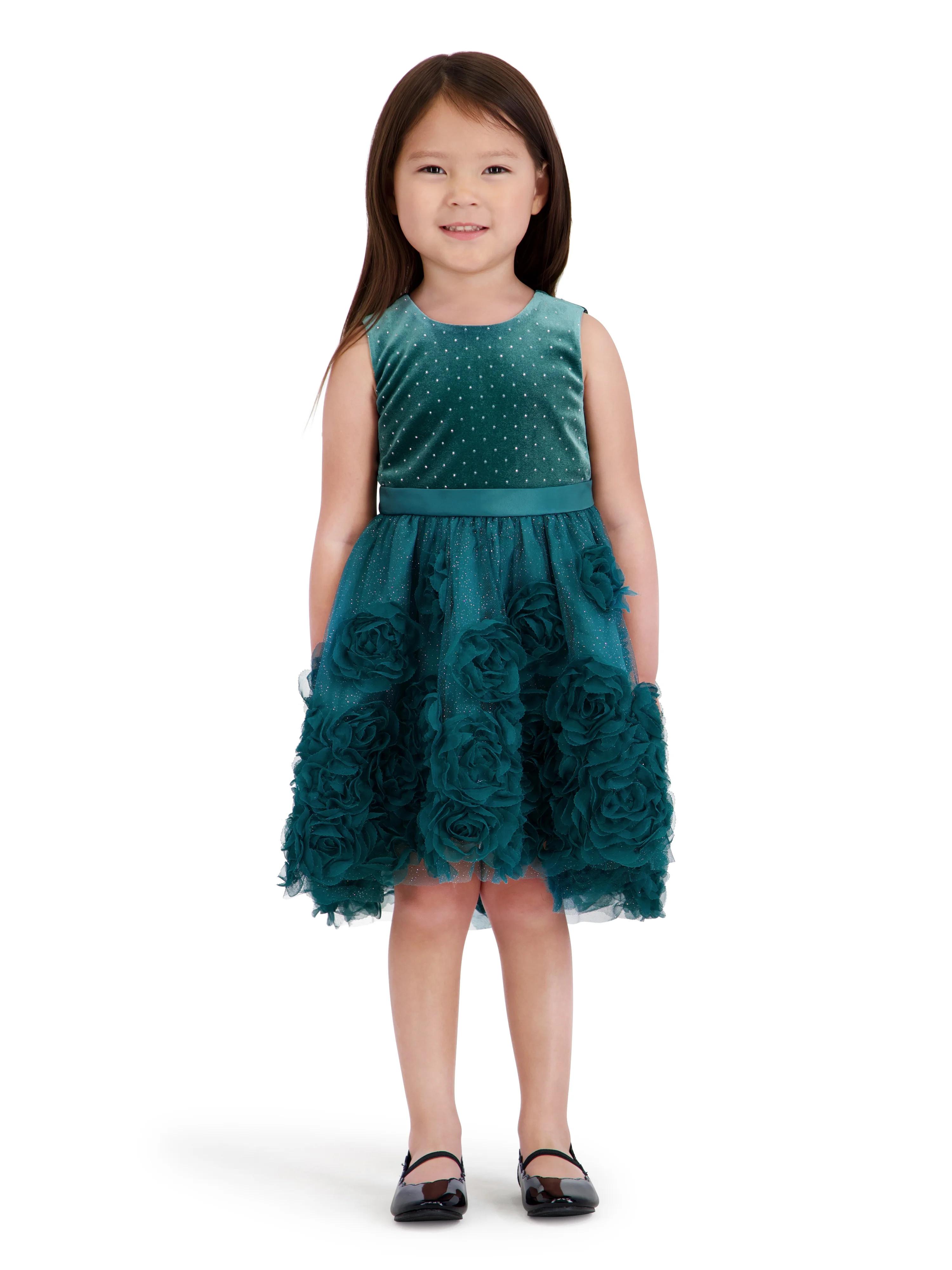 Kensie Girl Sleeveless Velvet High Low Dress, Sizes 12 Months-3T | Walmart (US)