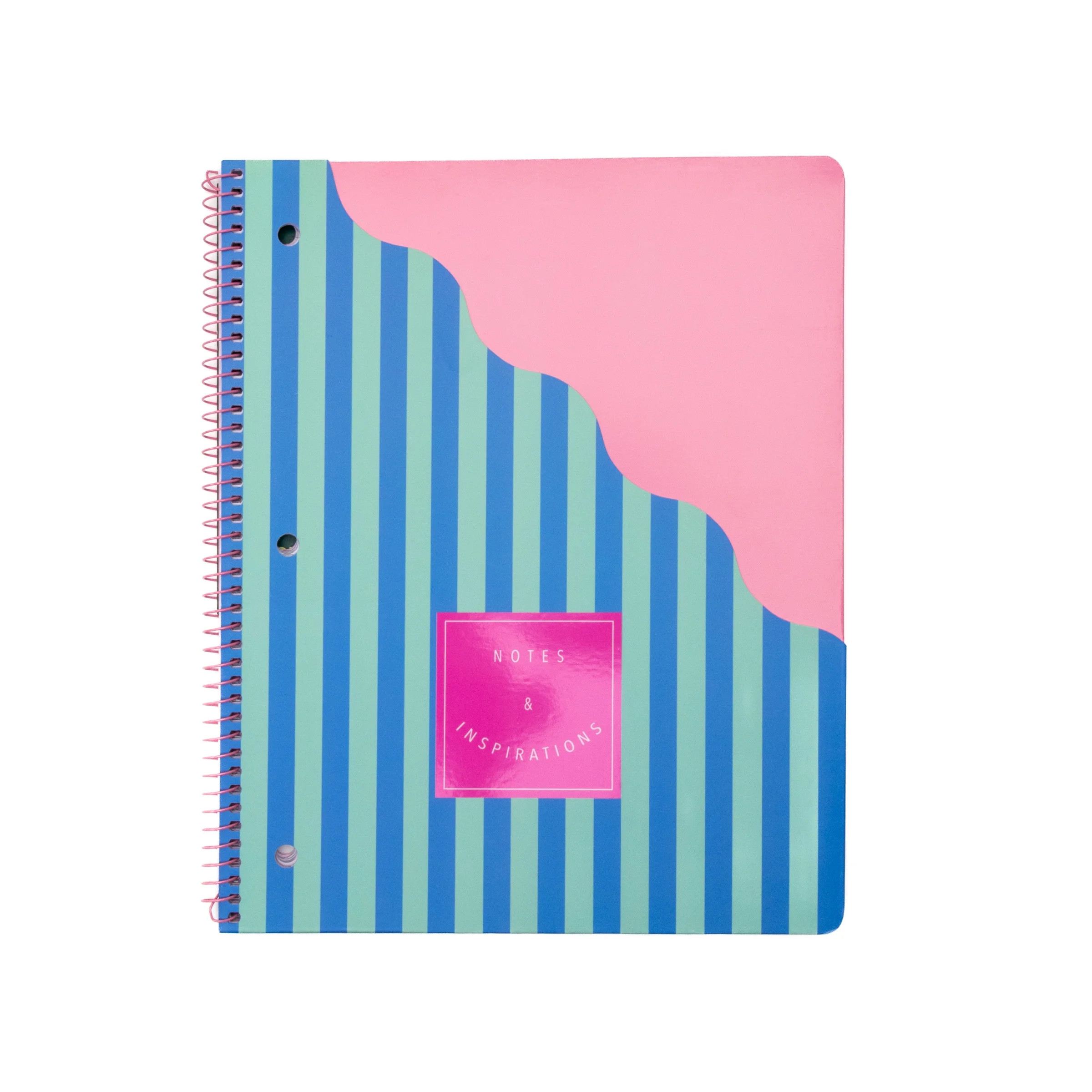 Ecokind by U Style Striped 1 Subject Notebook with Front Pocket, College Rule, 8.5" x 10.5", 80 S... | Walmart (US)