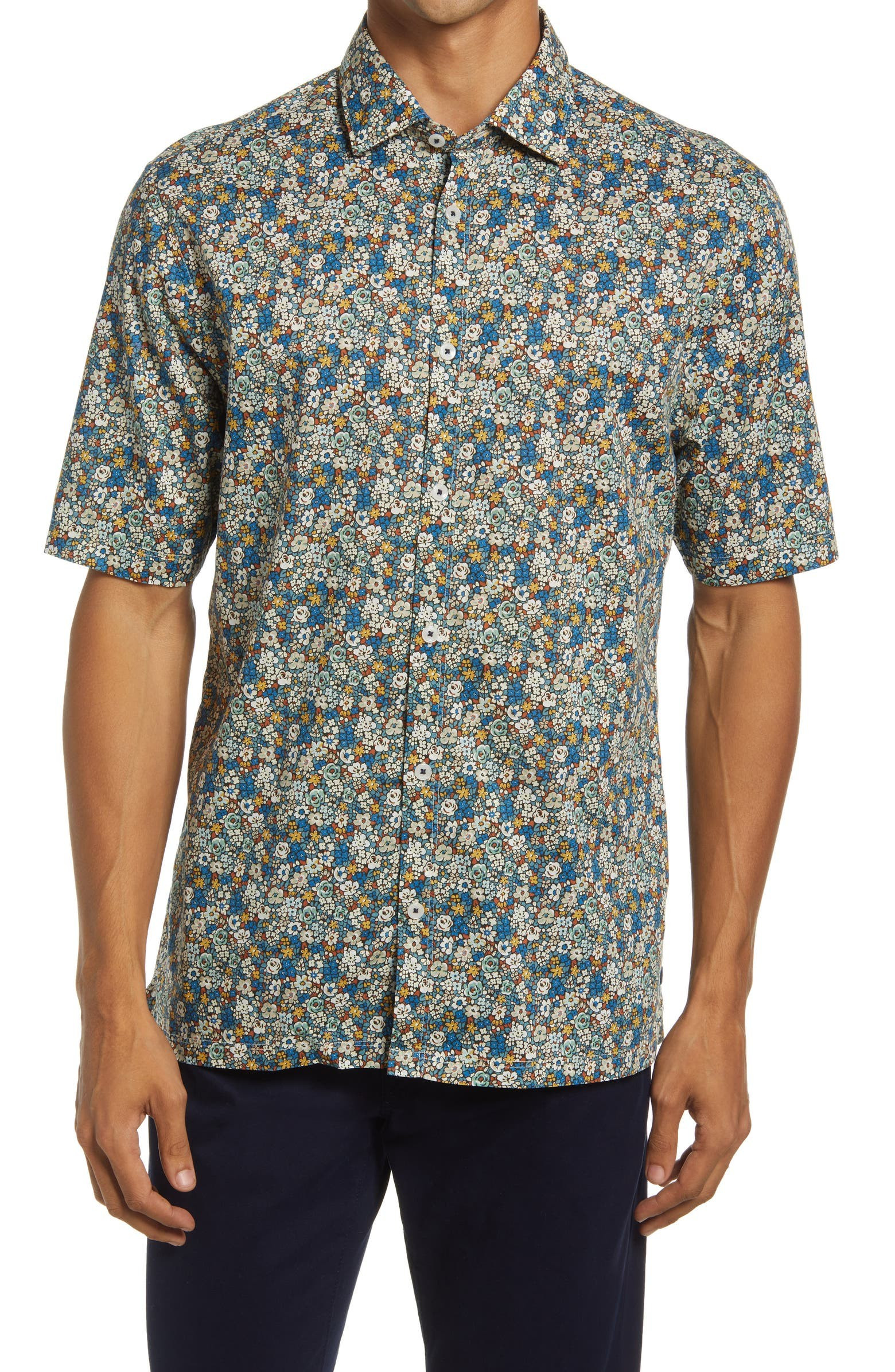On Point Slim Fit Short Sleeve Button-Up Shirt | Nordstrom