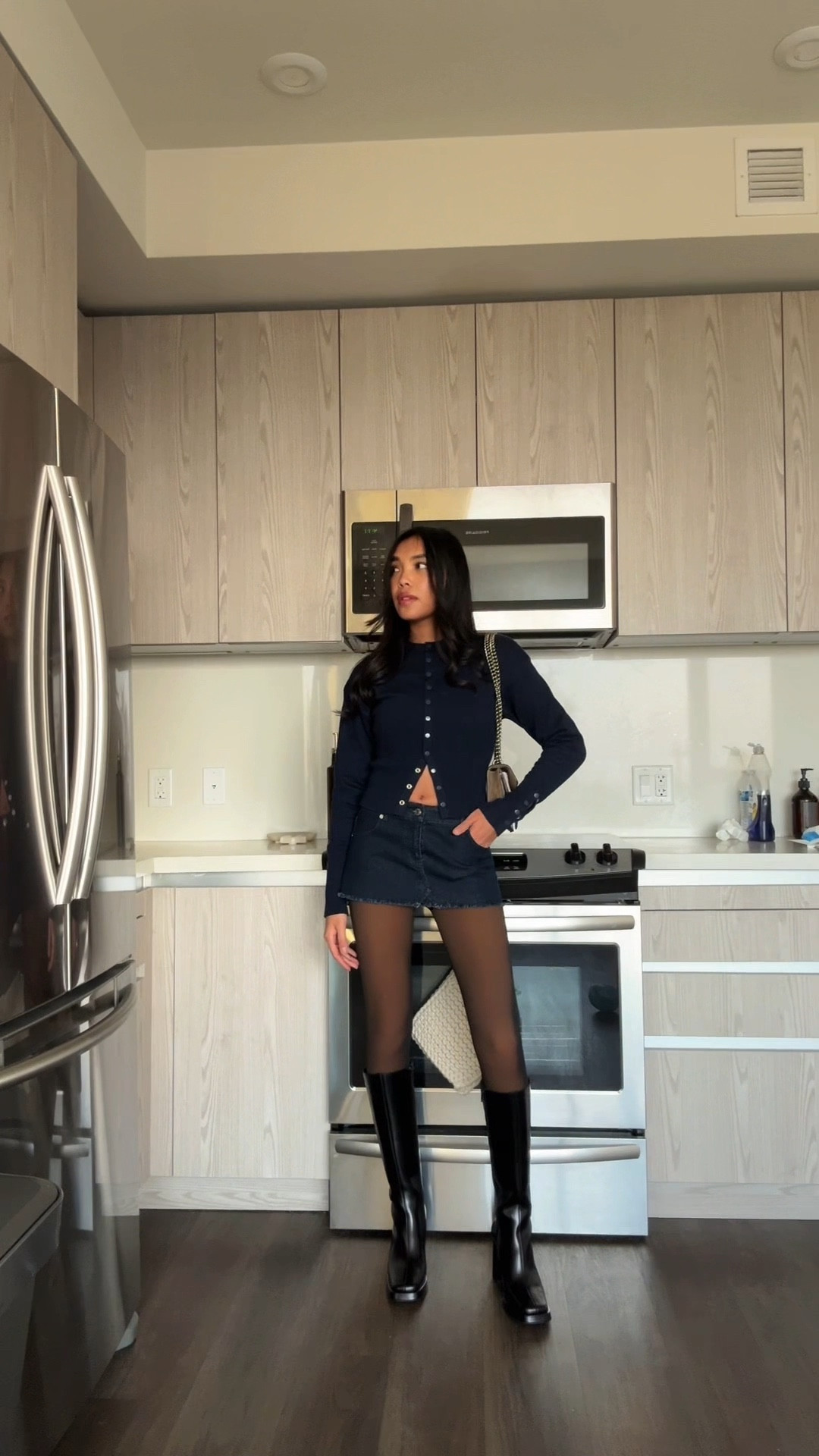 Monochrome date night ootd! Wearing an xXs top and Xs bottoms, boots tts but NARROW 

#LTKFindsUnder50 #LTKStyleTip #LTKFindsUnder100