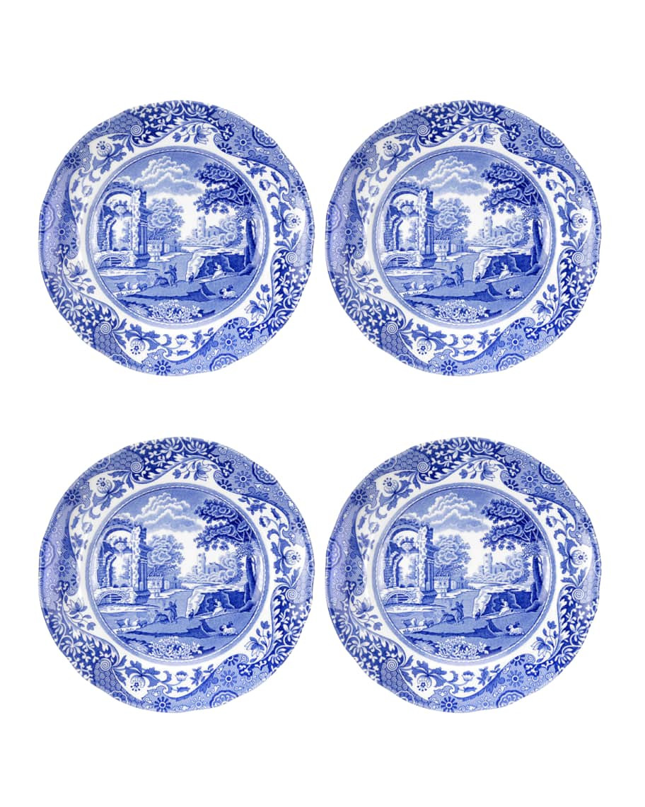 Blue Italian Bread and Butter Plates, Set of 4 | Neiman Marcus