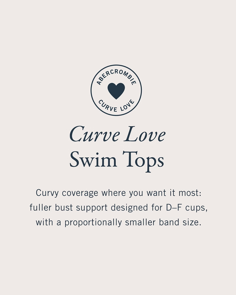 Curve Love Cinched Bralette Swim Top | Abercrombie & Fitch (US)