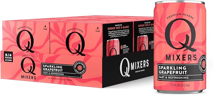 Q Mixers Sparkling Grapefruit, Premium Cocktail Mixer Made with Real Ingredients, 7.5 Fl oz (Pack... | Amazon (US)