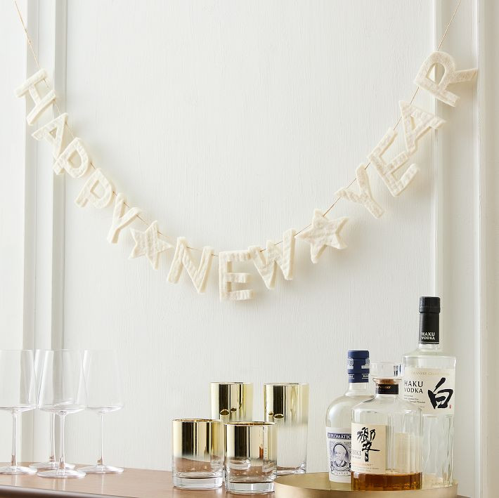 Felt New Year's Cheers Garland | West Elm (US)