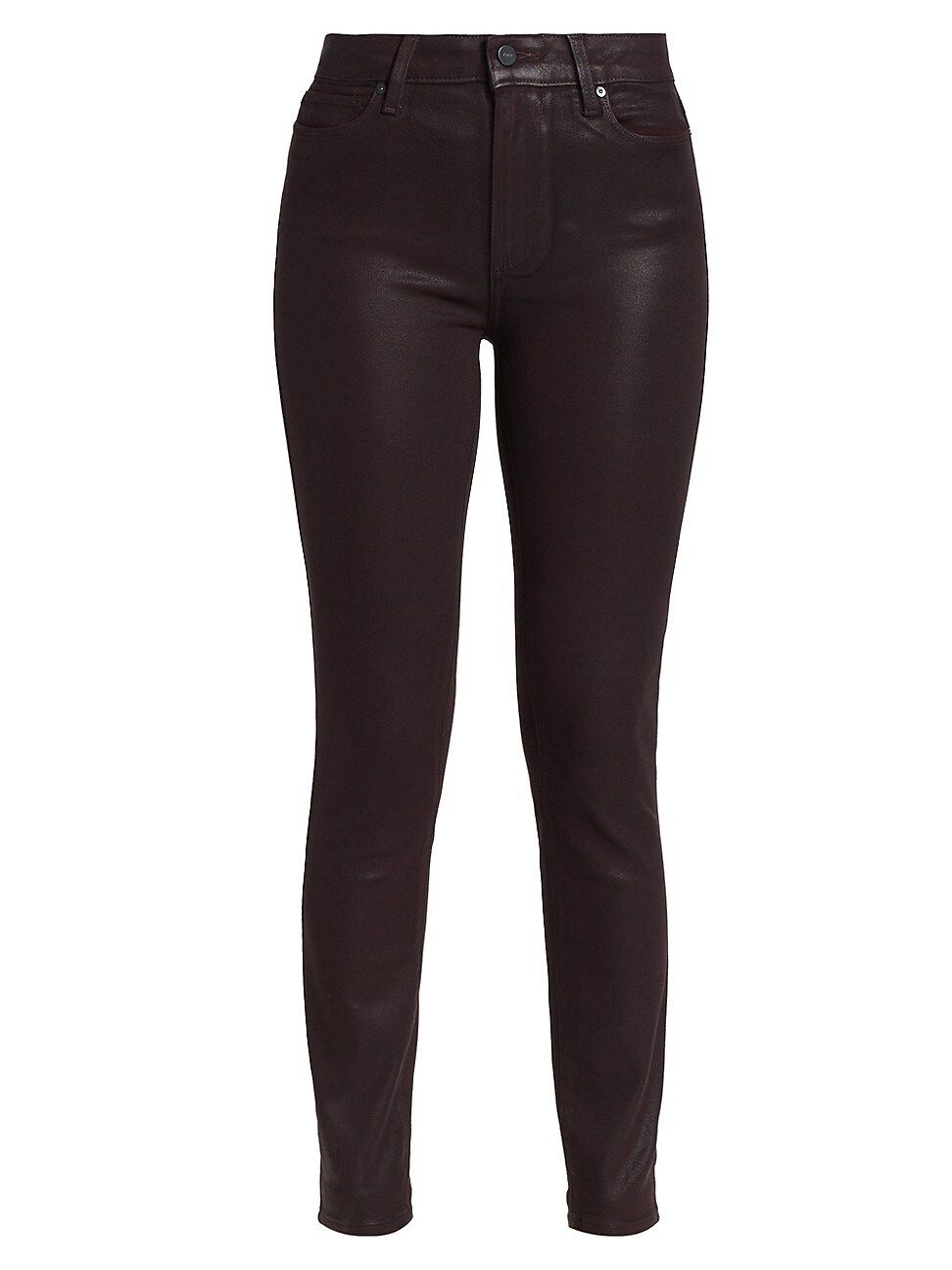 Women's Hoxton Mid-Rise Coated Skinny Ankle Jeans - Black Cherry Luxe Coating - Size 29 | Saks Fifth Avenue