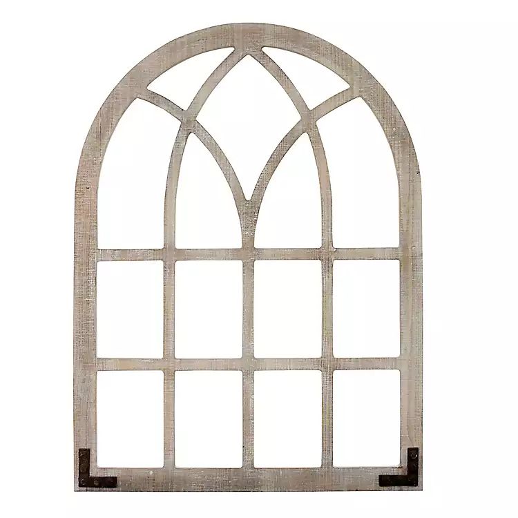Distressed Natural Arch Window Wooden Plaque | Kirkland's Home