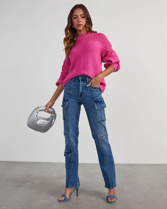 Zhaire High Rise Pocketed Straight Jeans | VICI Collection
