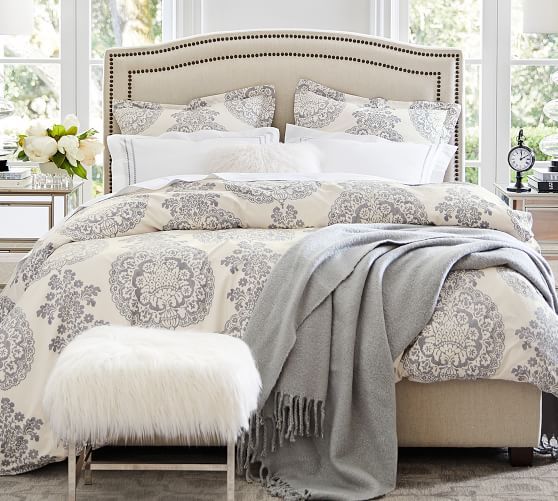 Tamsen Curved Upholstered Bed | Pottery Barn (US)