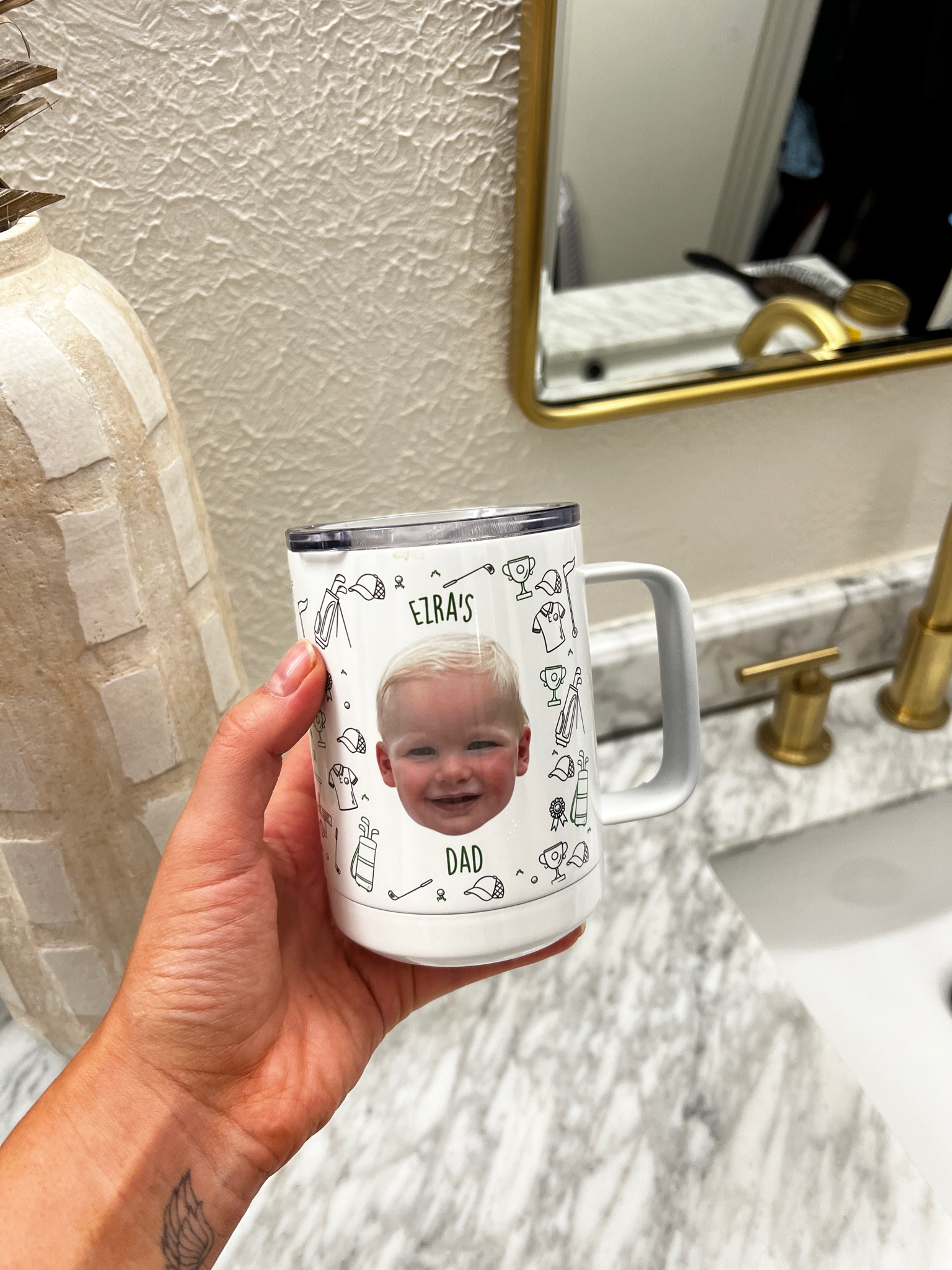 perfect gift idea for dad, mom, grandparents 🥹 Custom travel mug! 