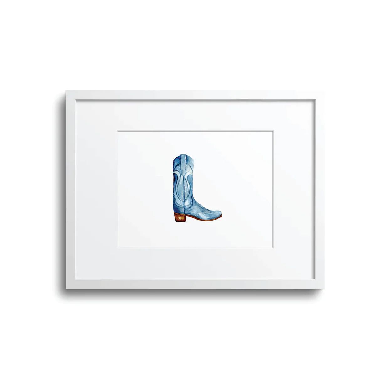 Blue Cowboy Boots Art Print | Britt +Beks