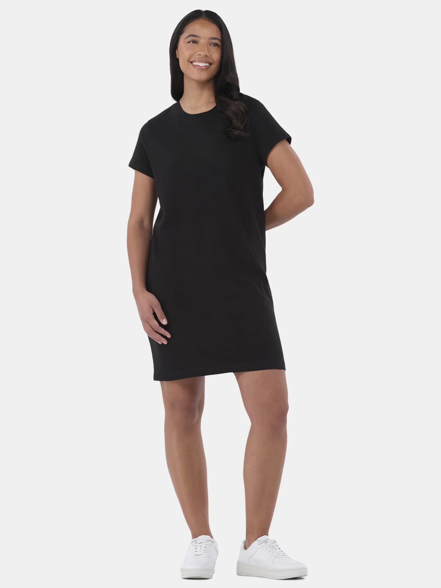 Time and Tru Women's Cotton T-Shirt Dress, Sizes XS-XXXL | Walmart (US)