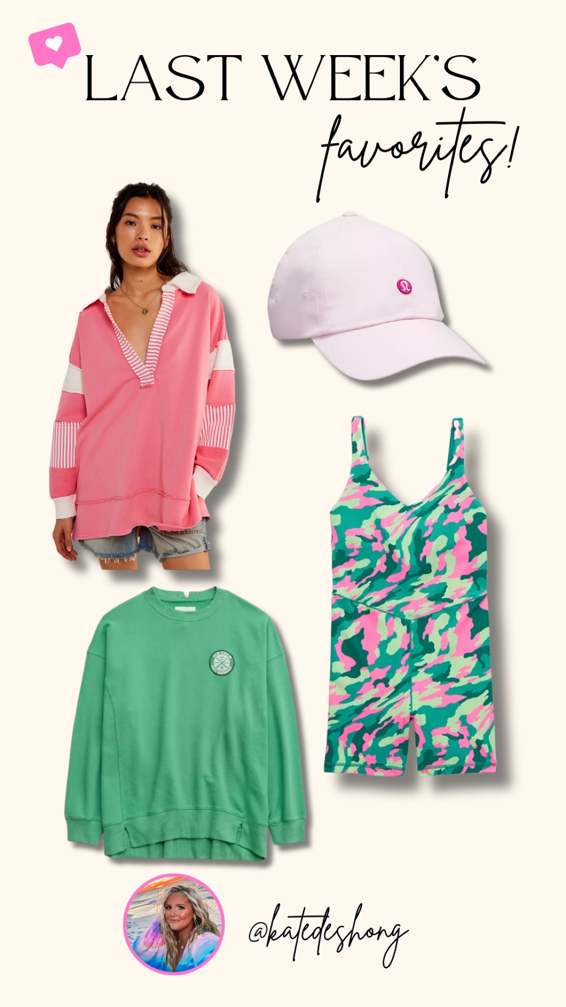 Last weeks best sellers , favorites , athleisure, comfy clothes , lululemon hat , jumpsuit    

#LTKstyletip #LTKfindsunder100 #LTKmidsize