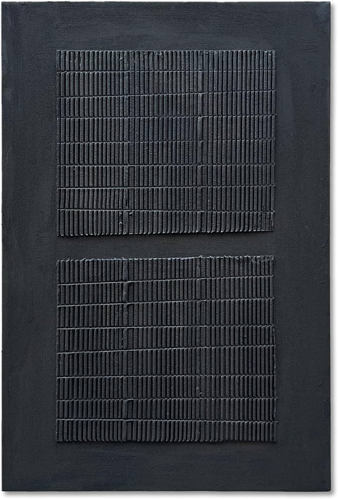 NANKAI Art 36x24 inch Hand-Painted Black Abstract Oil Painting Contemporary Minimalist Canvas Art... | Amazon (US)