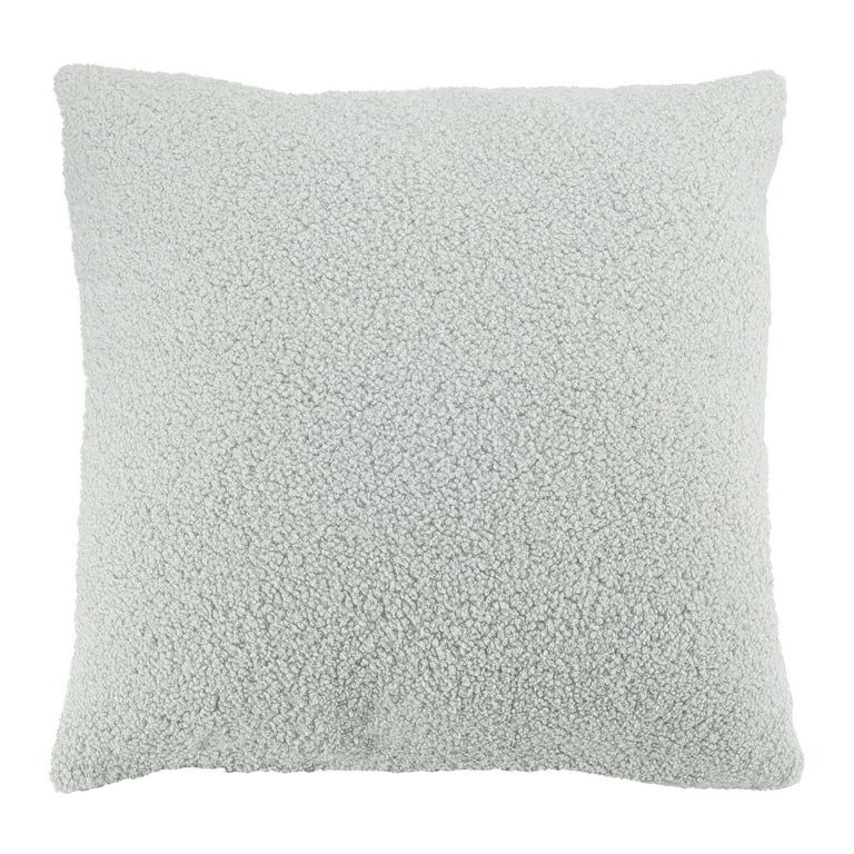 Better Homes & Gardens Sherpa Square Throw Pillow, 20" x 20", Light Gray, Pack of 1 | Walmart (US)