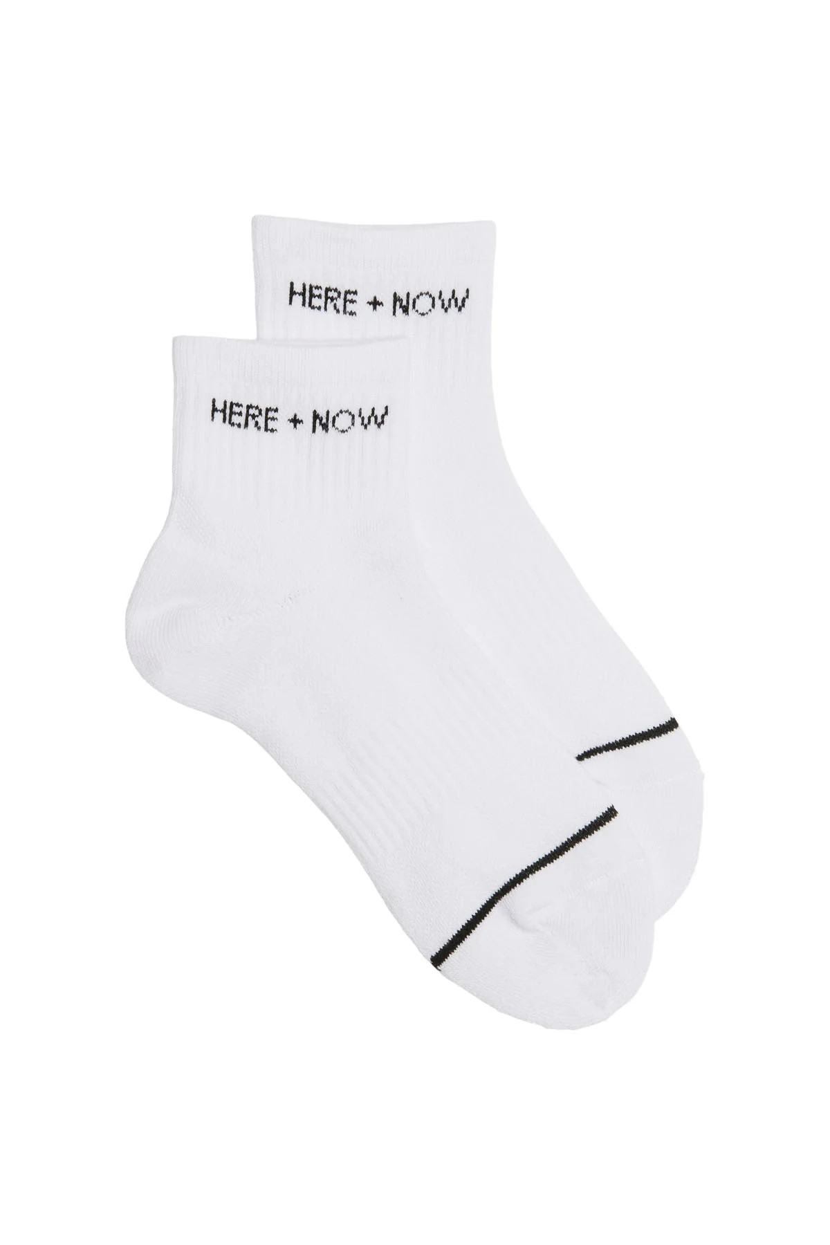 White Here + Now Quarter Crew Sock | Girlfriend Collective