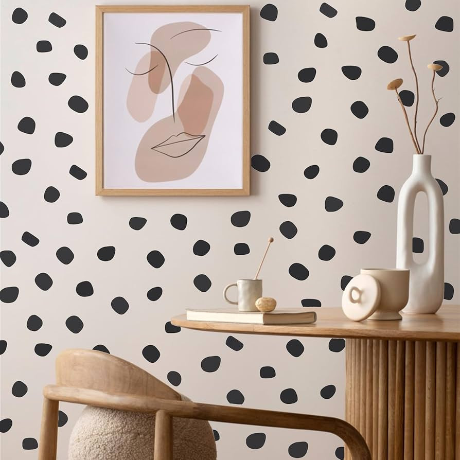 500 Pieces Black Irregular Dots Wall Sticker Irregular Polka Dots Wall Stickers Wall Decal Wall D... | Amazon (US)