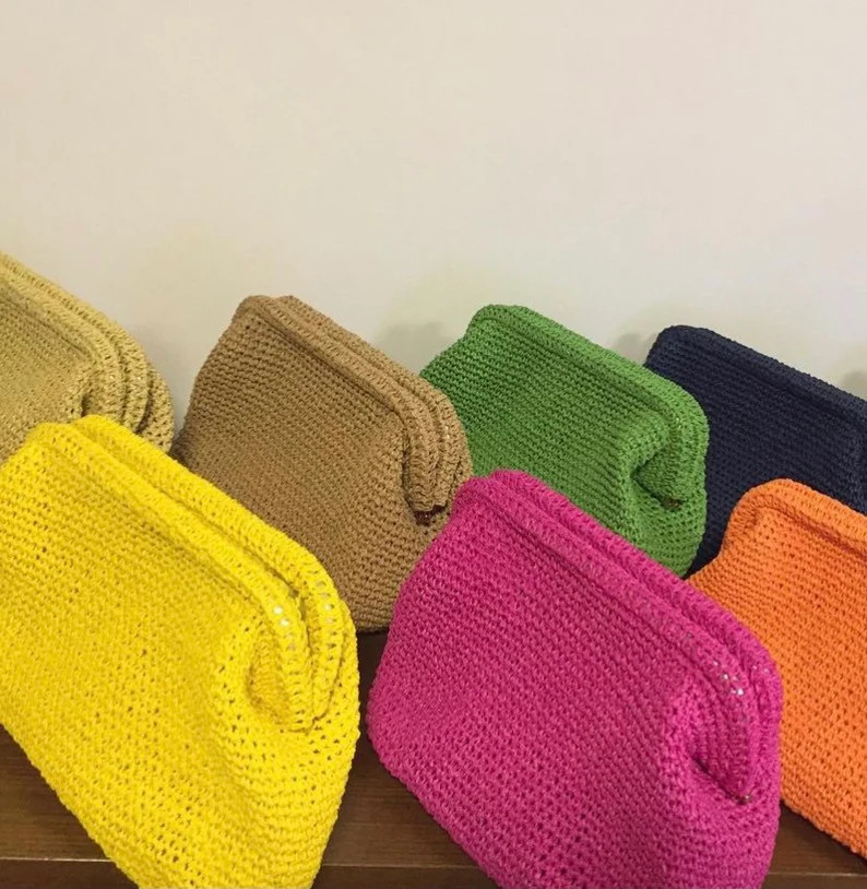 Womens Raffia Clutch Trendy Handmade Clutch Raffia Bag | Etsy | Etsy (US)